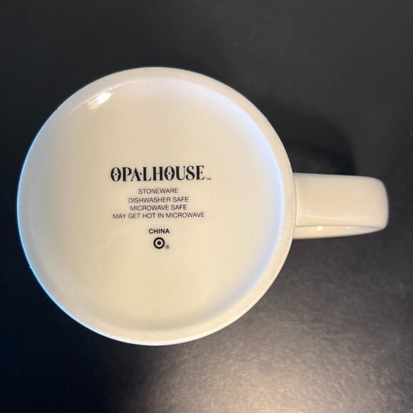 OPALHOUSE Letter "D ” Monogram Initial Maroon and Metallic Gold Ribbed Mug ~ - Picture 12 of 13